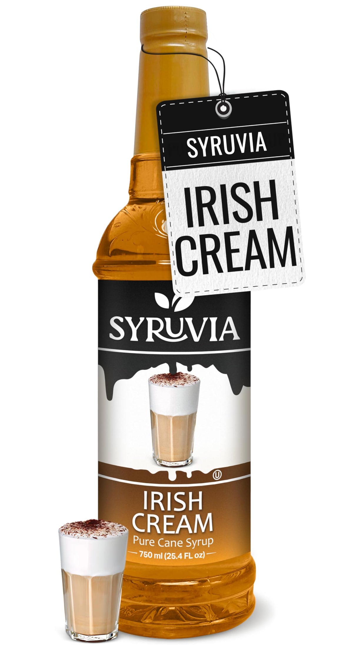 Syruvia Coffee Syrup, Peppermint Flavored Syrup for Drinks, Lattes, and Desserts – 25.4 fl oz