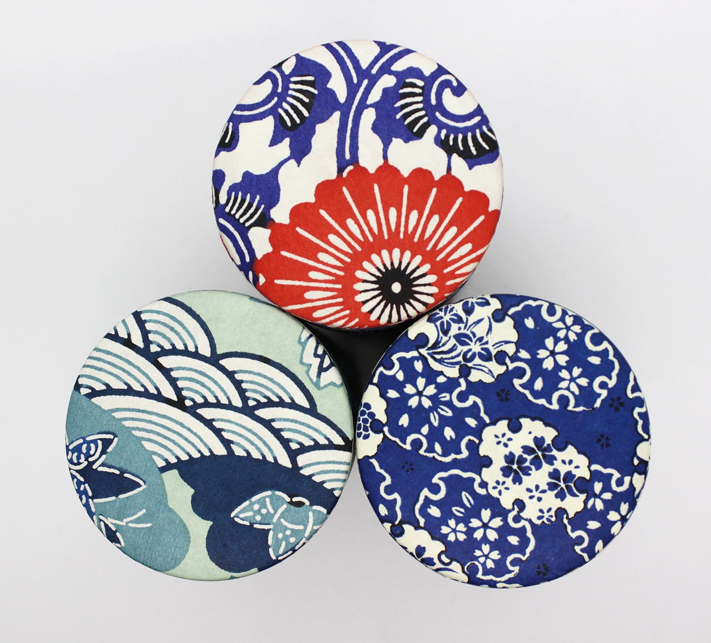 Waraku Fuuka Japanese Pokkan Matcha Coffee Spice Tea Tin Canister Washi Paper Storage with Lid 7.05 oz Capacity (Hana Yukiwa)