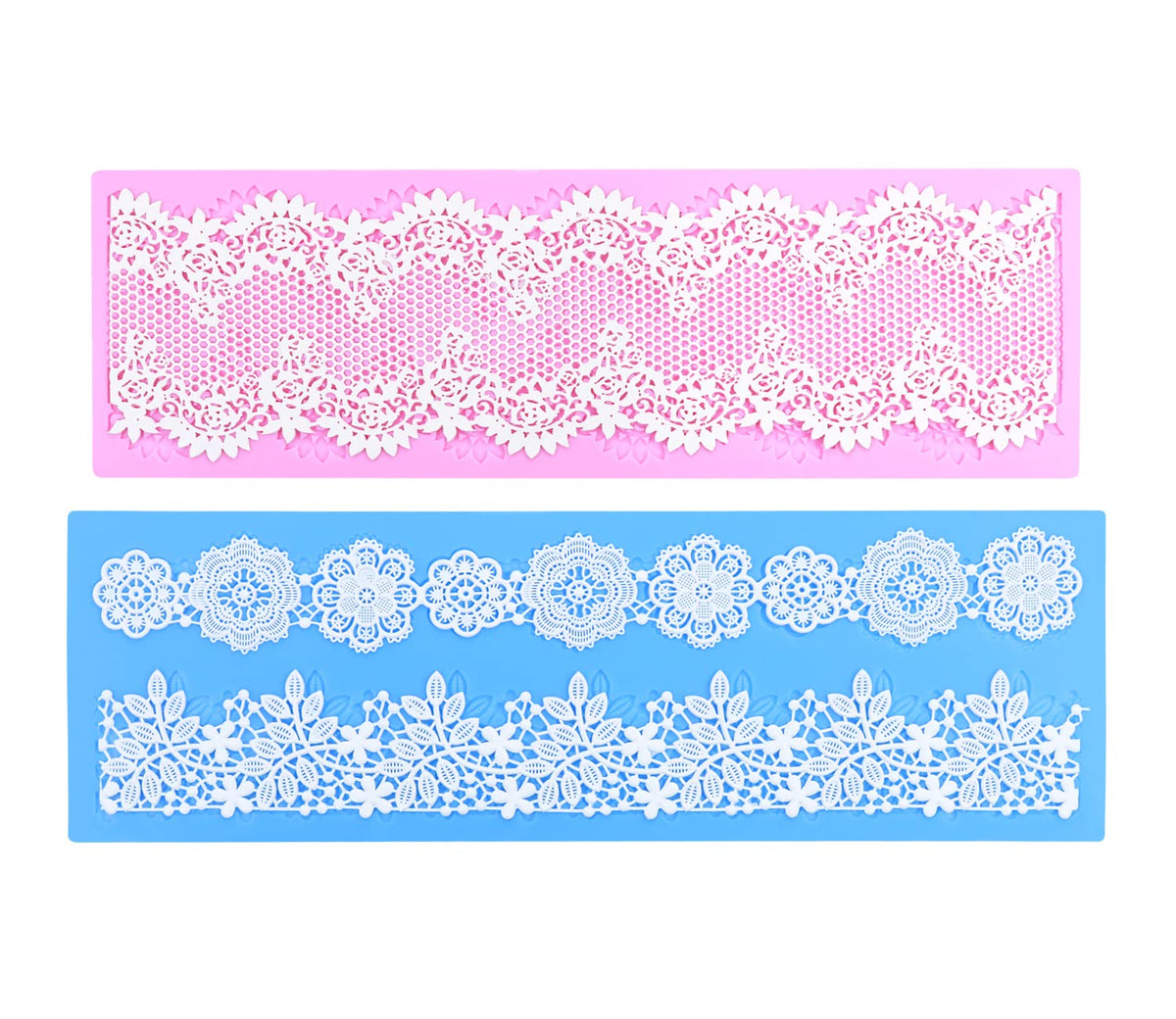 Embossing Lace Fondant Molds - Rose Flower Cake Lace Molds Set of 3