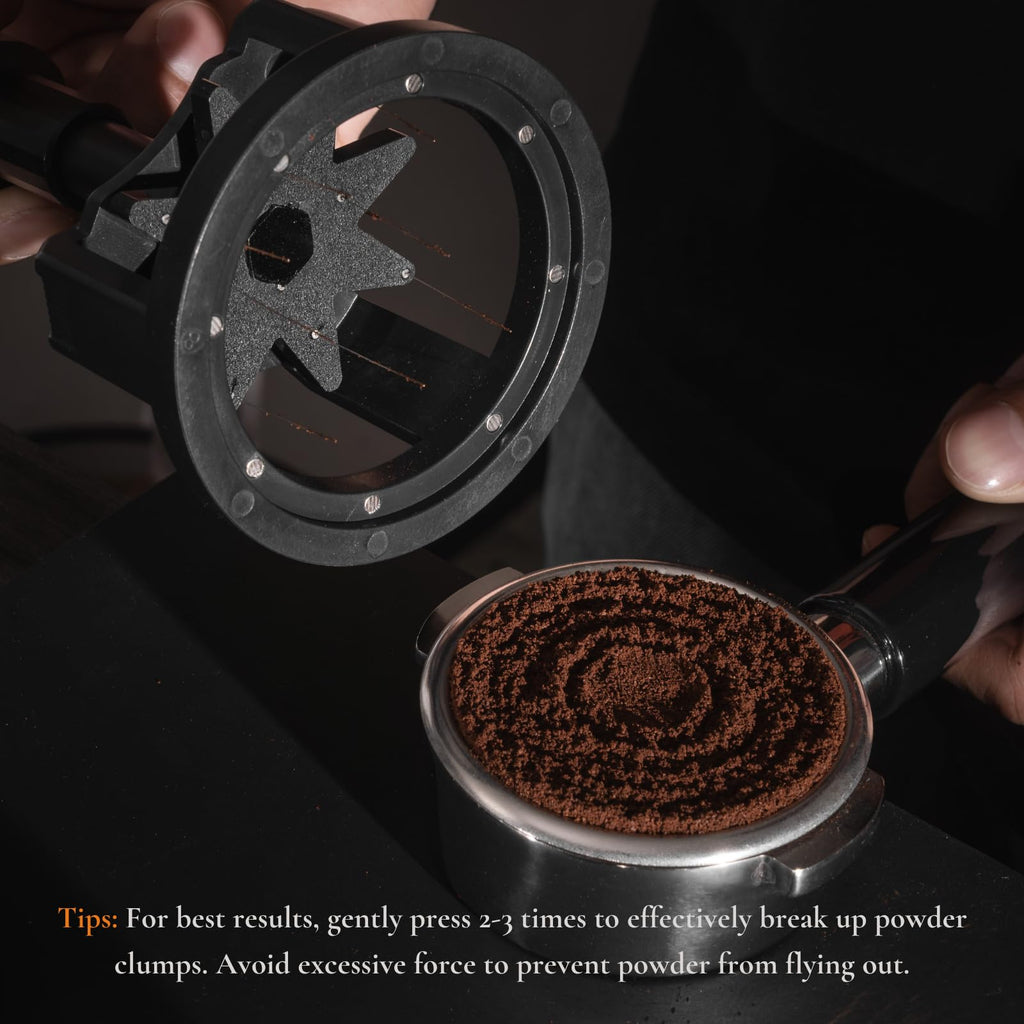 Vandroop Rotary WDT Tool 54mm, Semi-Automatic Espresso Distribution Tool