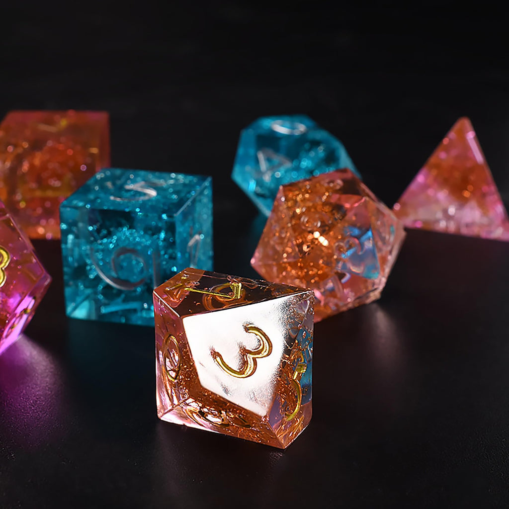 7 Cavities Dice Resin Mold - Resin Casting Silicone Molds for Home Decor & Candle Making Wave Spiral Mold