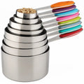 Measuring Cups Set of 8 Stainless Steel Stackable Nesting Measuring Cups
