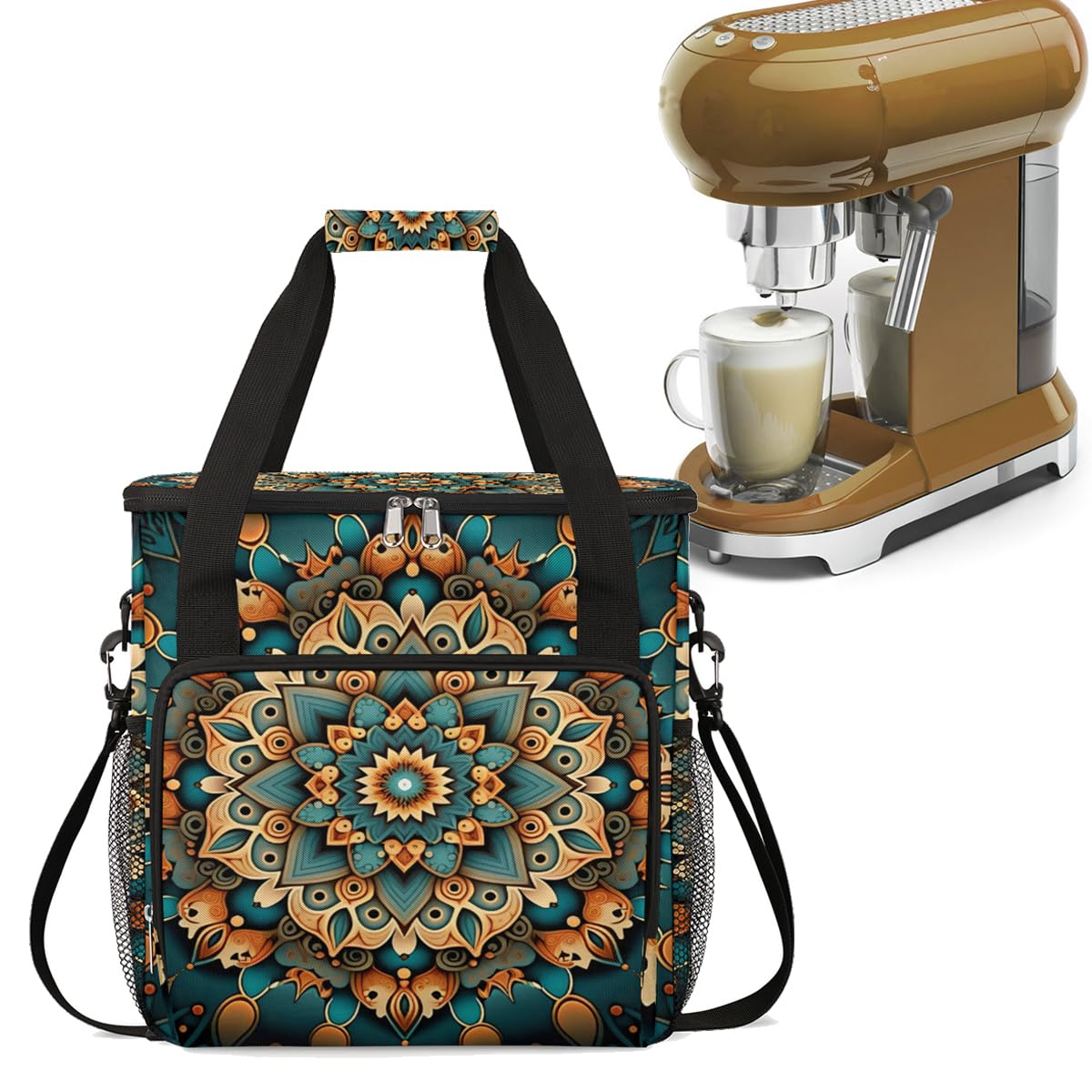 Coffee Maker Bag Compatible with K-Mini or K-Mini Plus Mandala Flower