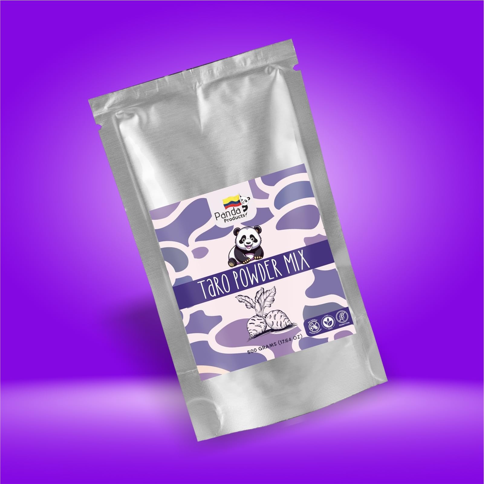 Panda Products Premium Taro Powder – 17.64 oz | Creamy & Nutty Flavor for Bubble Tea, Smoothies, Milkshakes, Slushes & Desserts