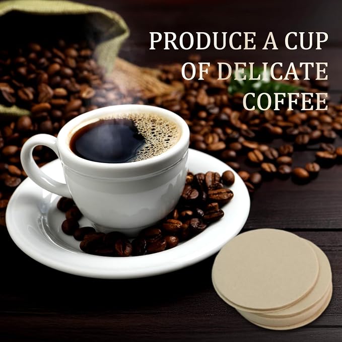 AUUTI 400 Pack Of Natural, Unbleached Disposable Coffee Filter Discs