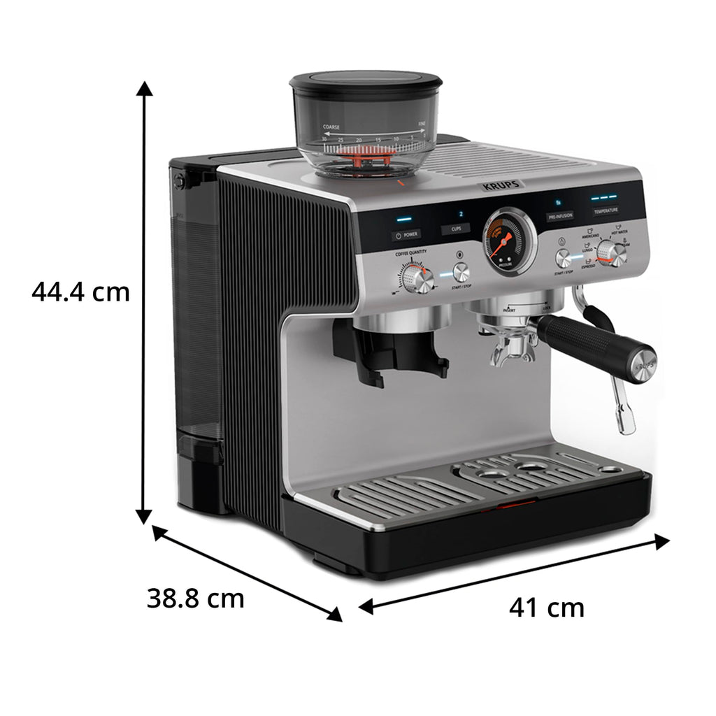 KRUPS Barista Espresso Machine with Built-In Grinder, 30 Settings