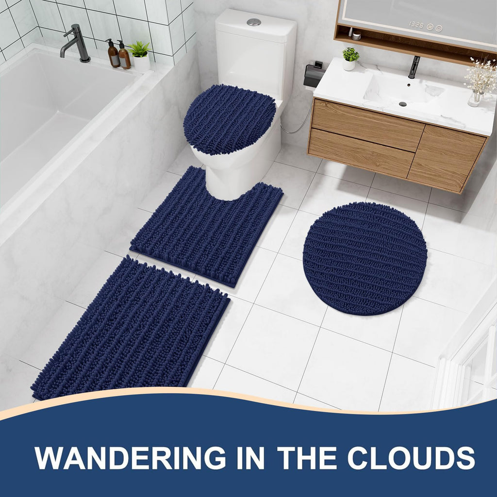 Arotive Bathroom Rugs Mat 34x21, Soft Absorbent Chenille Shaggy Bath Mat
