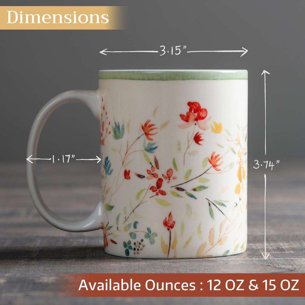 Maison d' Hermine Coffee Mug with Handles Tea Cups (12 Ounce, Pack of 1)