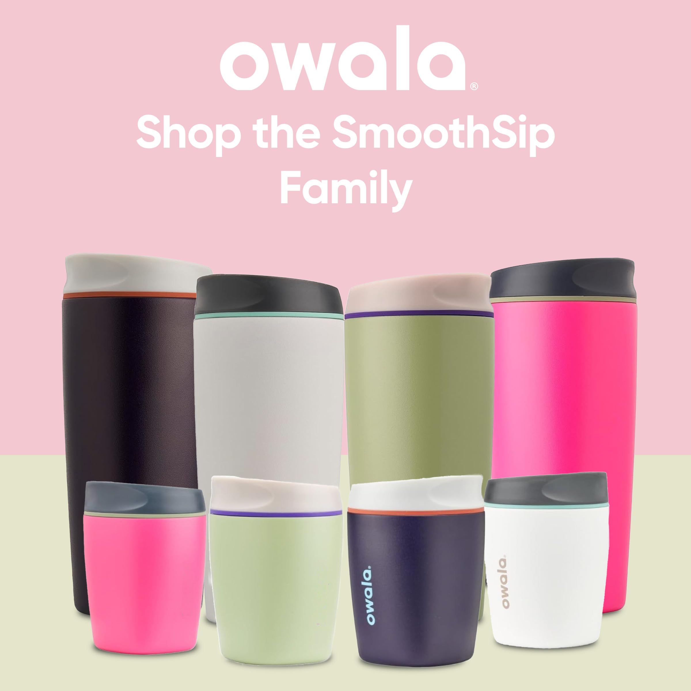 Owala SmoothSip Insulated Travel Coffee Cup 20 oz Watermelon Breeze