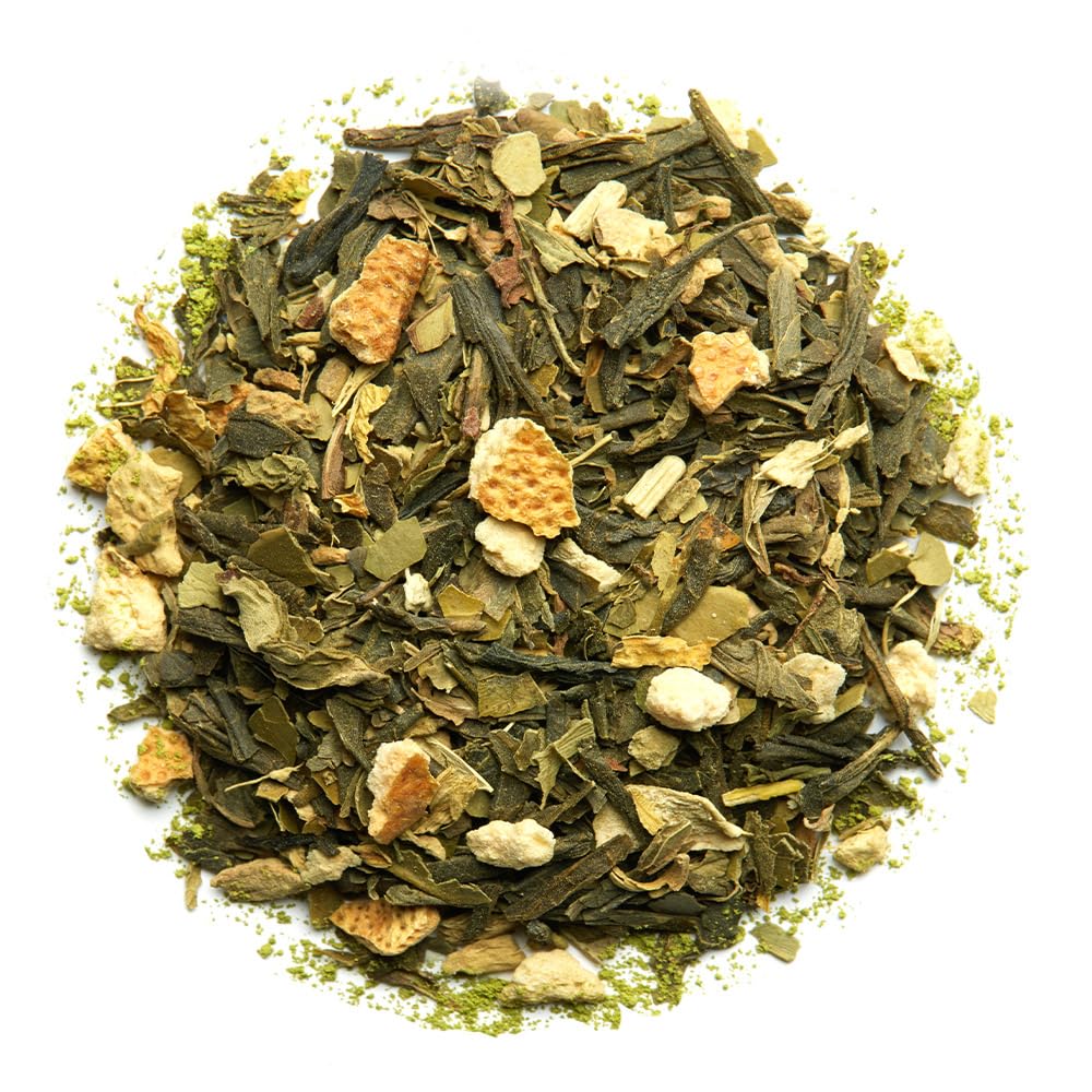 Palais des Thés - Sunrise Wake Up - Green Tea, Mate & Grapefruit - Premium Loose Leaf, Serves 20-25 Cups - 3.5oz Tin