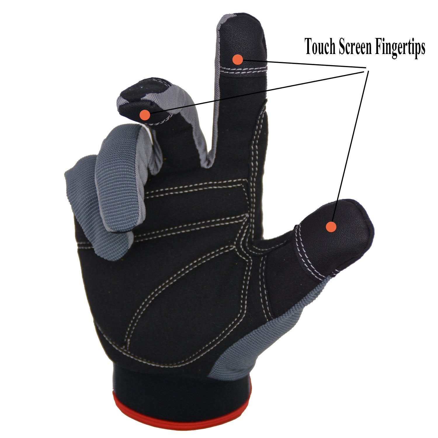 HANDLANDY Work Gloves for Men & Women, Utility Mechanic Working Gloves Touch Screen, Flexible Breathable Gardening Gloves for Yard Maintenance (Small, 6 Pairs)
