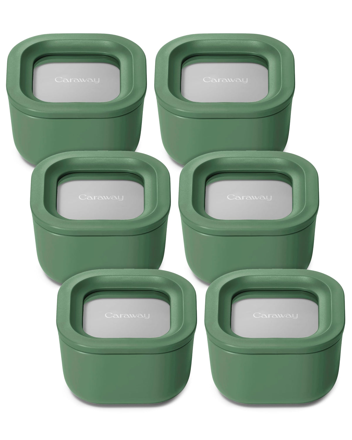 Caraway 6-Piece Glass Food Storage Container Set