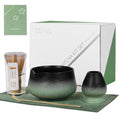 ZENS Premium Matcha Whisk Set, 5pcs Matcha Kit with Matcha Tools, Green
