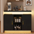 4 EVER WINNER 40-Inch Coffee Bar Cabinet with Storage and Charging Station