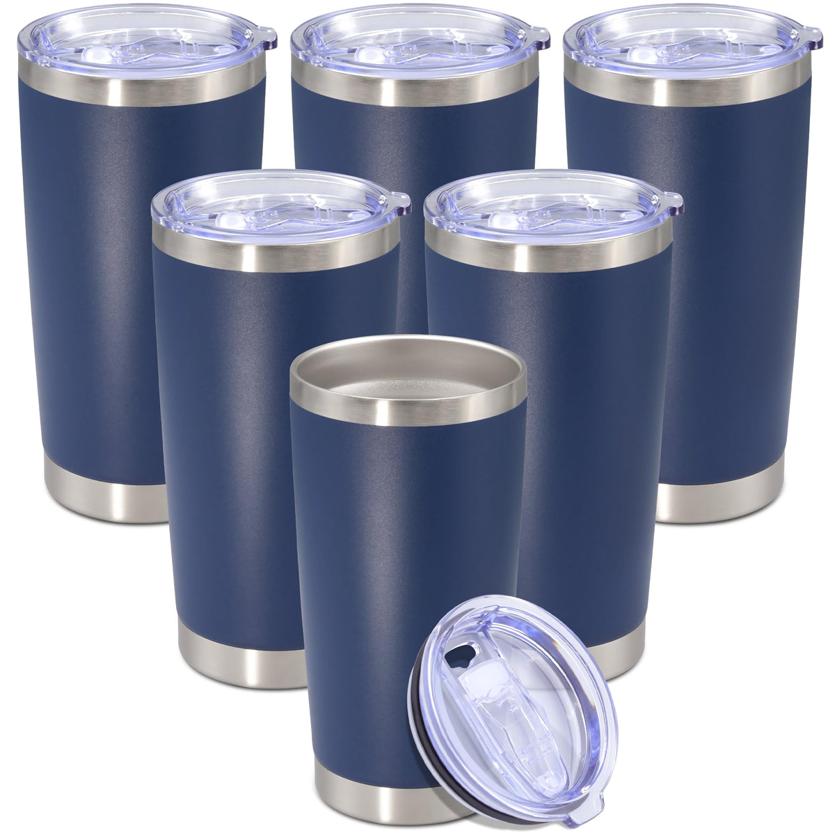 20 oz Tumbler Insulated Tumblers Stainless Steel Coffee Mug,Black 12PCS