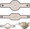 HOTEC Silicone Bread Sling for Dutch Oven - 2 Pack Non-Stick Baking Mat with Long Handle Easy to Transfer Sourdough Bread, Reusable Heat Resistant to 500°F/260°C Dutch Oven Liners Baking Supplies