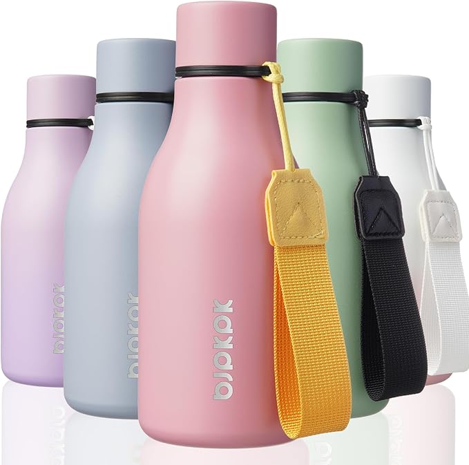 BJPKPK 18oz Insulated Water Bottle, Stainless Steel Bottle with Carry Strap