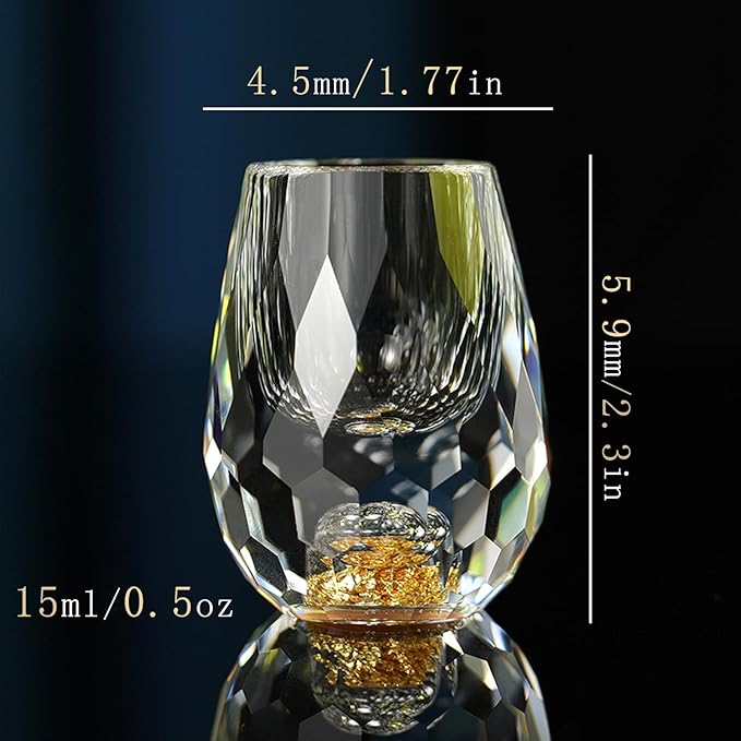 Soopiiso Crystal Glasses 0.5oz/15ml,shot glasses (6)