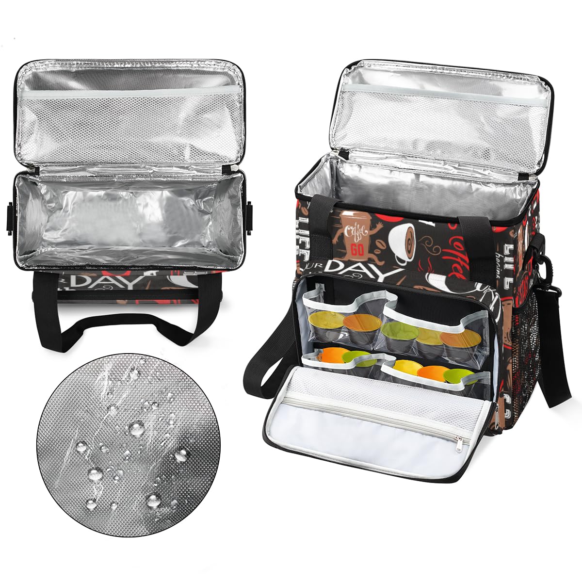 Coffee Maker Bag Compatible with K-Mini or K-Mini Plus Coffee Red Pattern