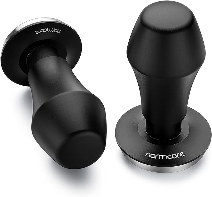 Normcore Coffee Tamper 51.5mm - Spring-loaded Tamper - Barista Tools - Barista Tools - Barista Coffee Tamper with Anodized Aluminum Tamper Stand Holder - Stainless Steel Flat Base