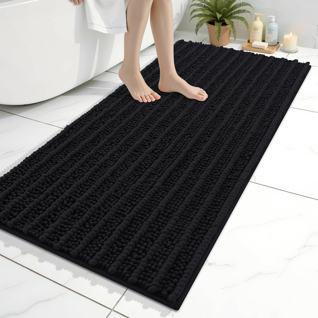 Arotive Bathroom Rugs Mat 30x17, Soft Absorbent Chenille Shaggy Bath Mat — 47" X 24"