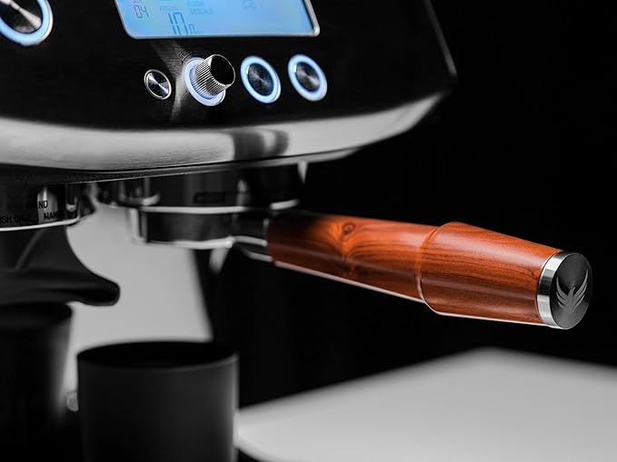 54mm Breville Espresso Tamper Kit – Bottomless Portafilter, Spring-Loaded Tamper, Coffee Distributor, WDT Tool & Wooden Organizer | Complete Espresso Accessories Set