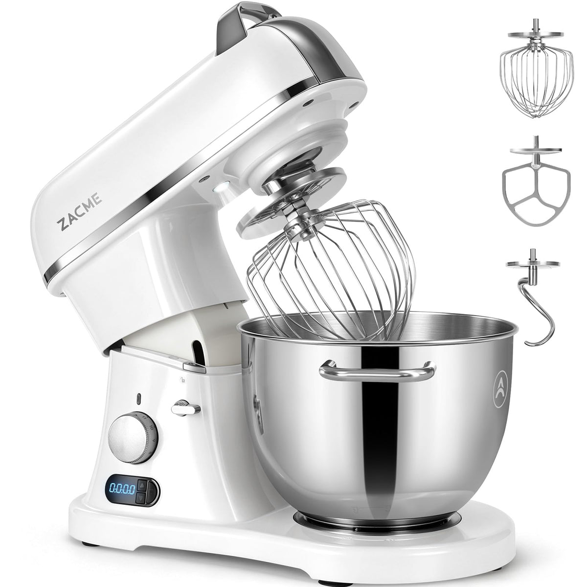 8.4QT Commercial Stand Mixer 800W with Aluminum Die Casting Meets the Standard of NSF/ANSI 8-2023, Mixers Kitchen Electric Stand Mixer with Stainless Steel 8L Bowl, Dough Hook, Whisk and Beater