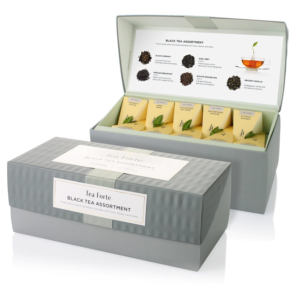 Tea Forte Tea Sampler, 20 Pyramid Infuser Bags, Premium Tea Gift Set