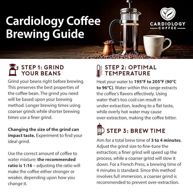 Cardiology Coffee – Whole Bean Coffee – USDA Certified Mold-Free 12oz Premium Medium Roast Organic Coffee Beans with Antioxidant Benefits – Perfect for Heart Healthy Lifestyle
