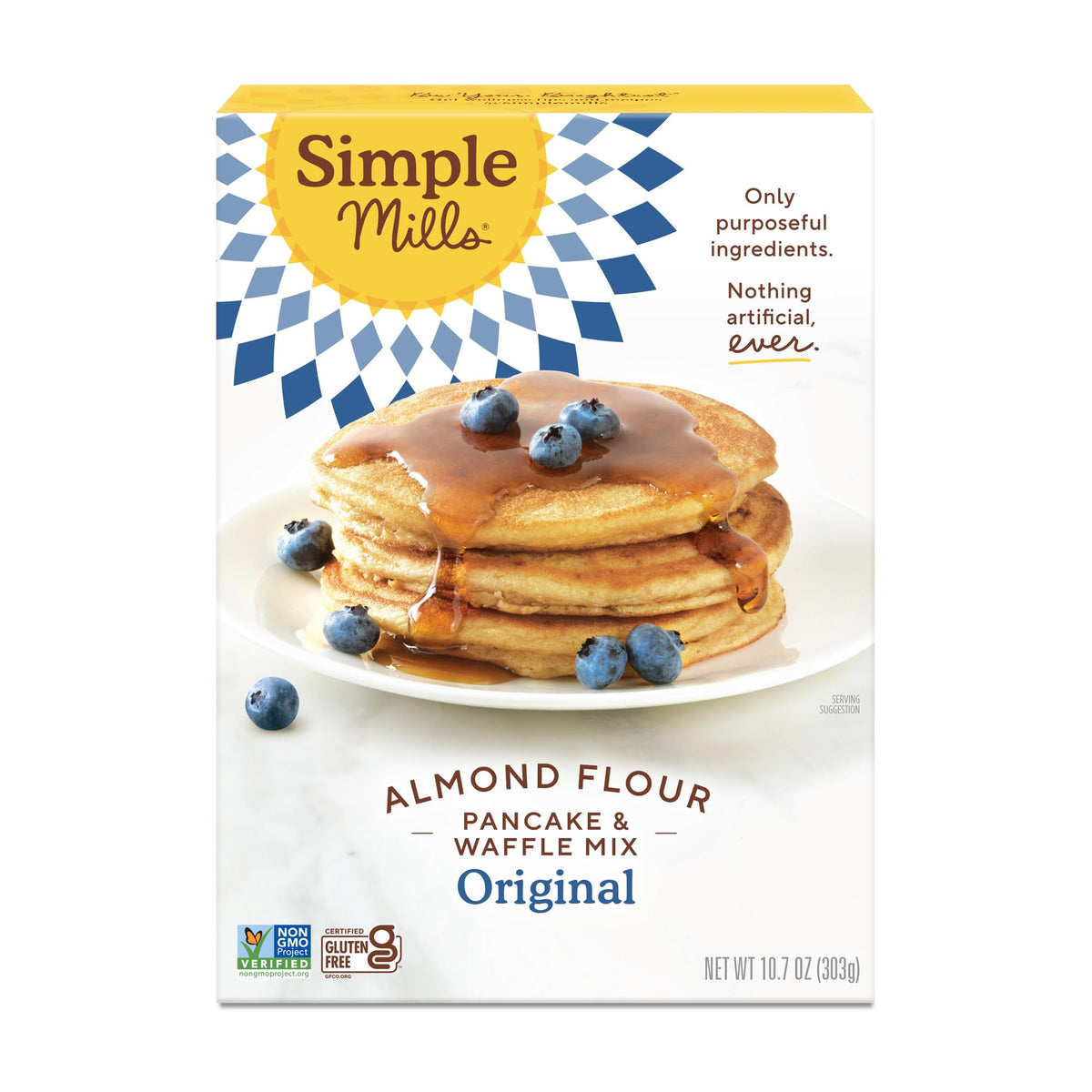 Simple Mills Almond Flour Pancake and Waffle Mix, Pumpkin, 1pk, 10.7oz