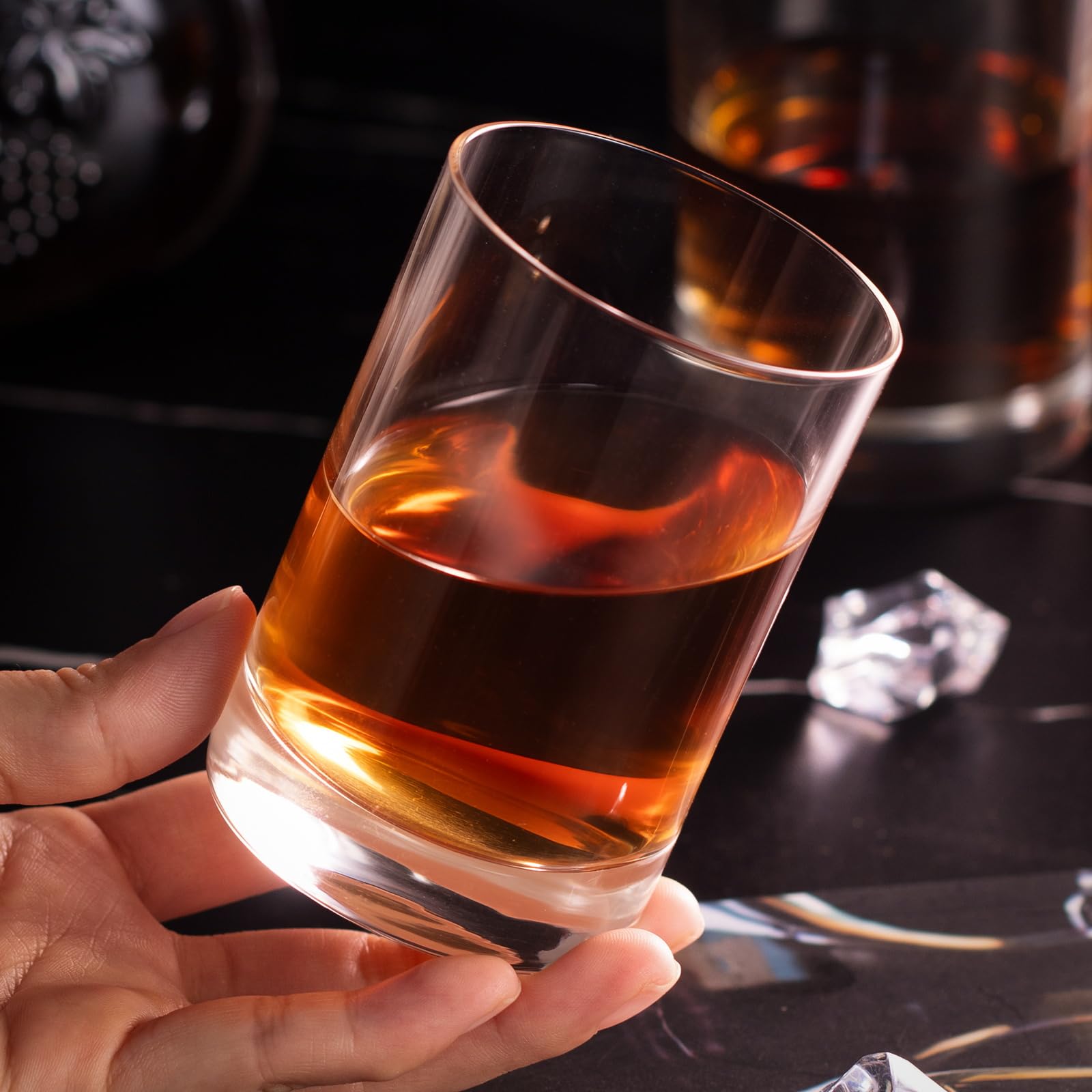 KAMMAK Shot Glasses Set of 2, Clear Espresso Shot Glass with Heavy Base