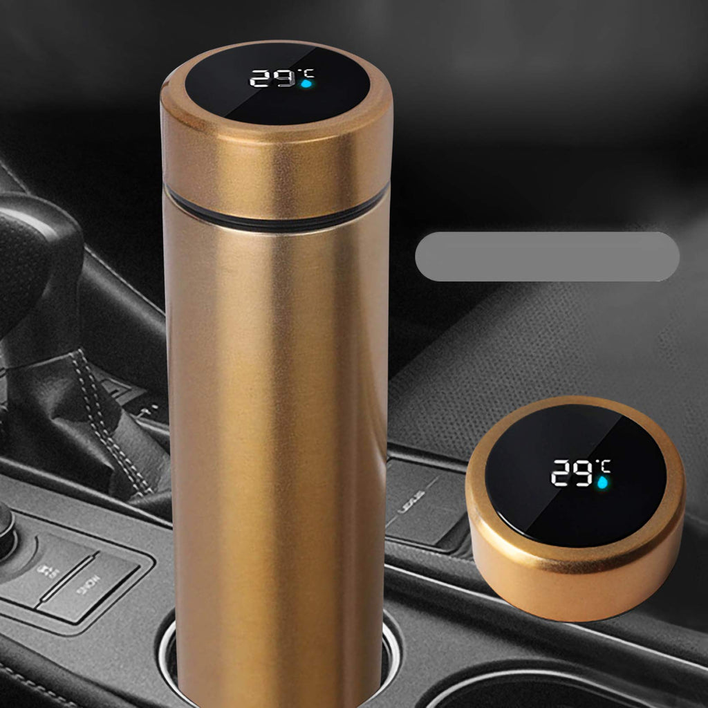 Locckmy Water Bottle with LED Temperature Display,Double Walled Vacuum Insulated Water Bottle,Stainless Steel Sports AutomotiveTravel Mug,BPA-free Leak Proof Keep Cold and Keep Warm 12H