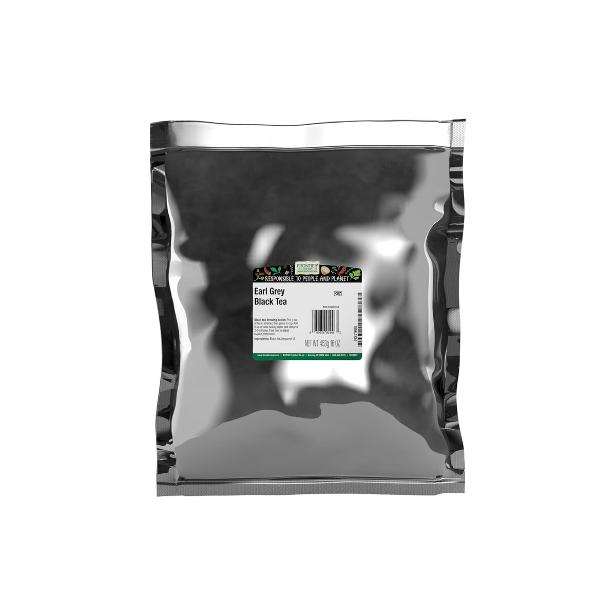 Frontier Co-op English Breakfast Black Tea, 1-Pound Bulk, Full, Robust, Malty Flavor, Kosher, Organic, Non ETO