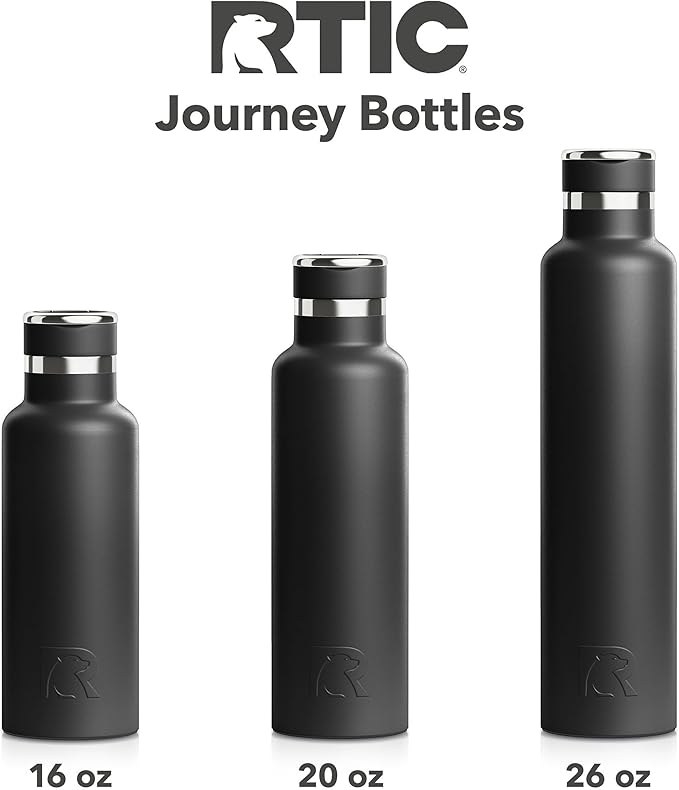 RTIC 26oz Journey Bottle Metal Stainless Steel Vacuum Insulated, BPA Free, Reusable, for Water, Hot and Cold Drinks, Travel, Sports, Camping, Sunlight Glitter