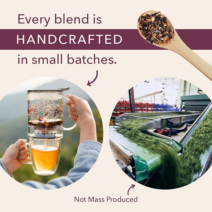 iterary Tea Collection Assorted Tea Gift Set - Hand-Crafted Loose Leaf Teas, Presentation Gift Box with Loose Leaf Steeper Included - Mixed Caffeine - 5 Unique and Flavorful Teas, 75+ Cups