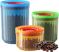 Small Sugar Tea Coffee Canister Container Set Airtight Storage Containers for Coffee Beans Patented Pull Snap Lock with Lids BPA Free Plastic 10/17/24oz