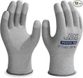 JDL ESD Work Gloves, Anti-Static Gloves for PC Building, 12 pairs, Computer Installation & Repair, High Resistance Carbon Fiber Gloves, X-Large