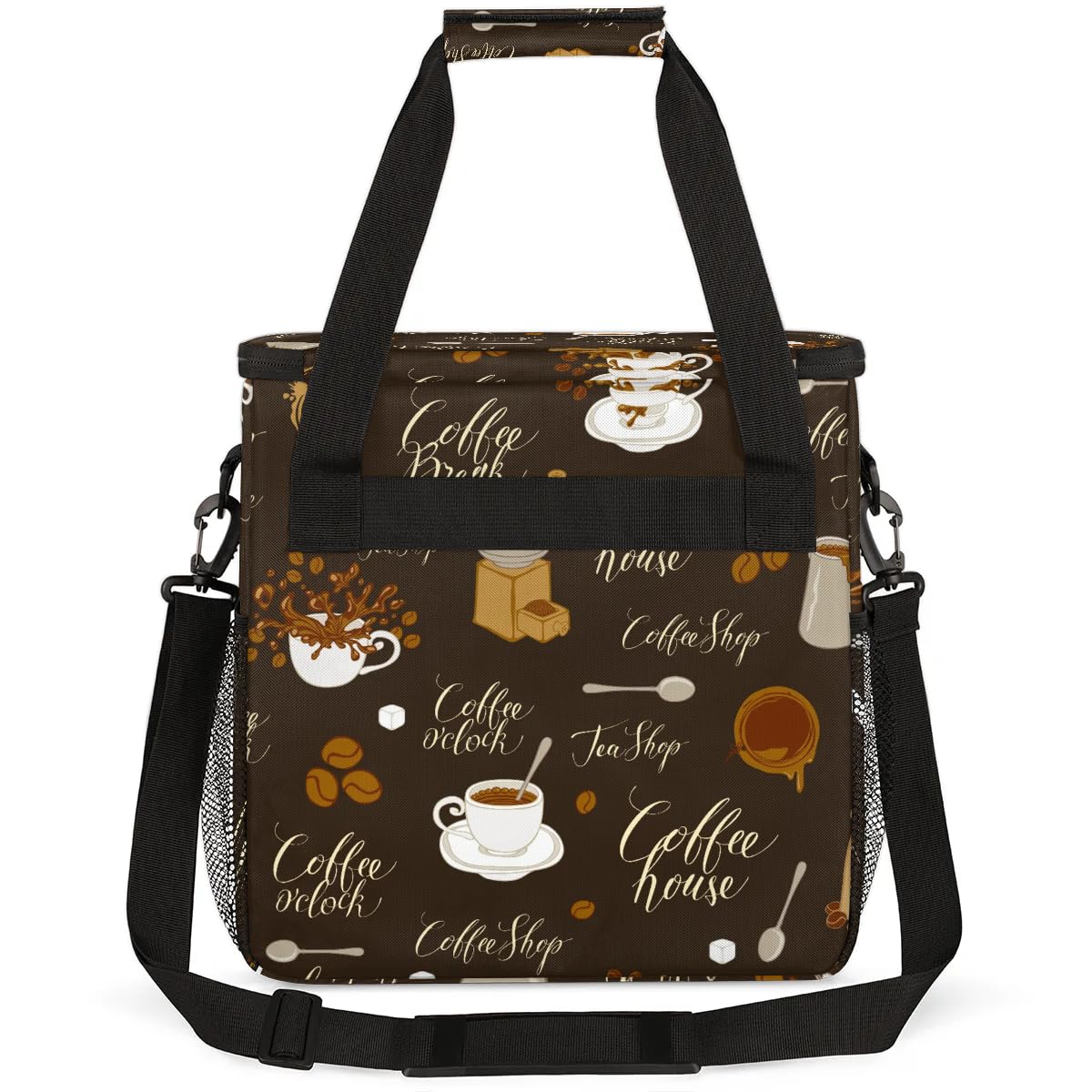 coffee sugar coffee beans Coffee Maker Carring Bag Travel Carrying Storage Tote Bag Compatible with Keurig K-Mini or K-Mini Plus Portable Single Serve Coffees Brewer Case with Pockets for K-cup Pods