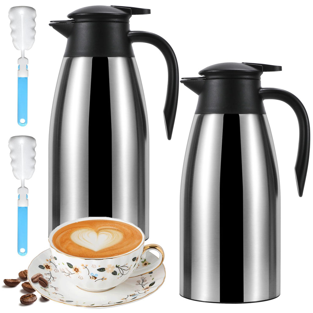 ThermoCafe 70 Oz Double Walled Vacuum Insulated Stainless Steel Carafe - Keeps Coffee & Water Hot for 12 Hours