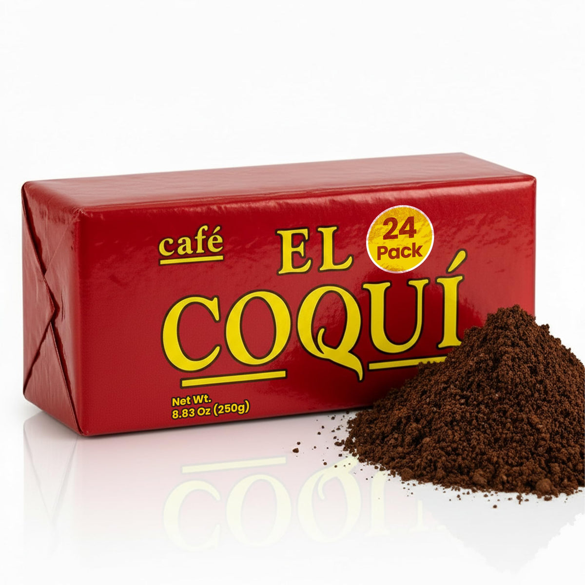 El Coquí Dark Roast Espresso Ground Coffee, Rich, Ground Coffee, Bulk Coffee, Authentic Puerto Rican Style Coffee, Vacuum Sealed, Ground Espresso Beans, 6 oz (24 pack)