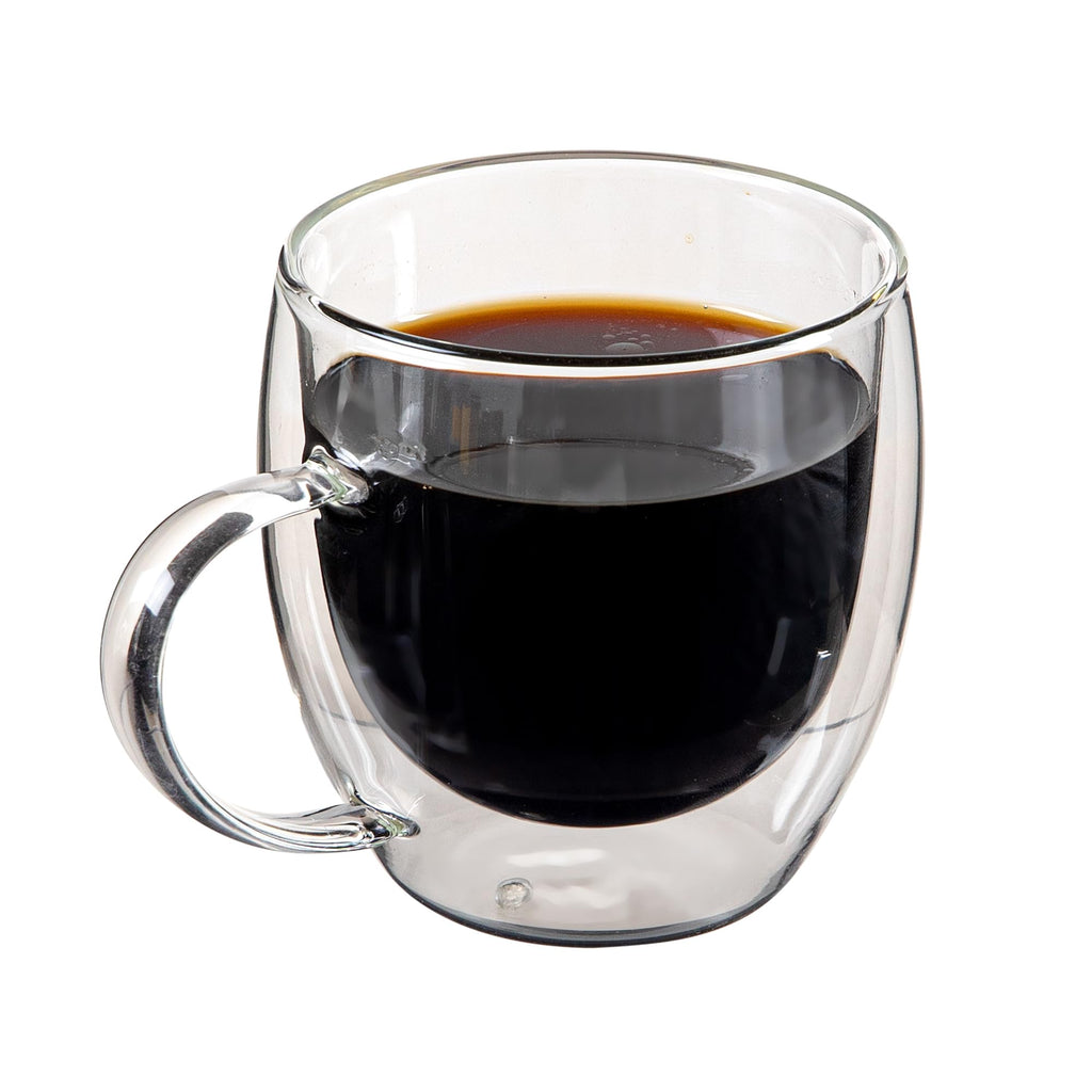 Restaurantware 8 oz Professional Glass Coffee Cup, 2 Pack