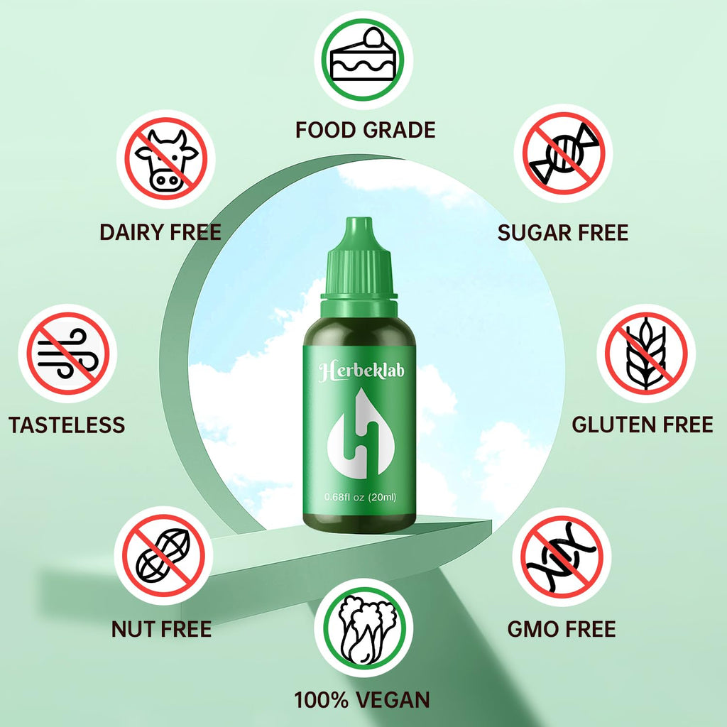Food Coloring Liquid - 6 Colors x 20 ml Water-Based Concentrated Food Dye for Slime, Baking, Icing, Cake Decorating & Easter Eggs