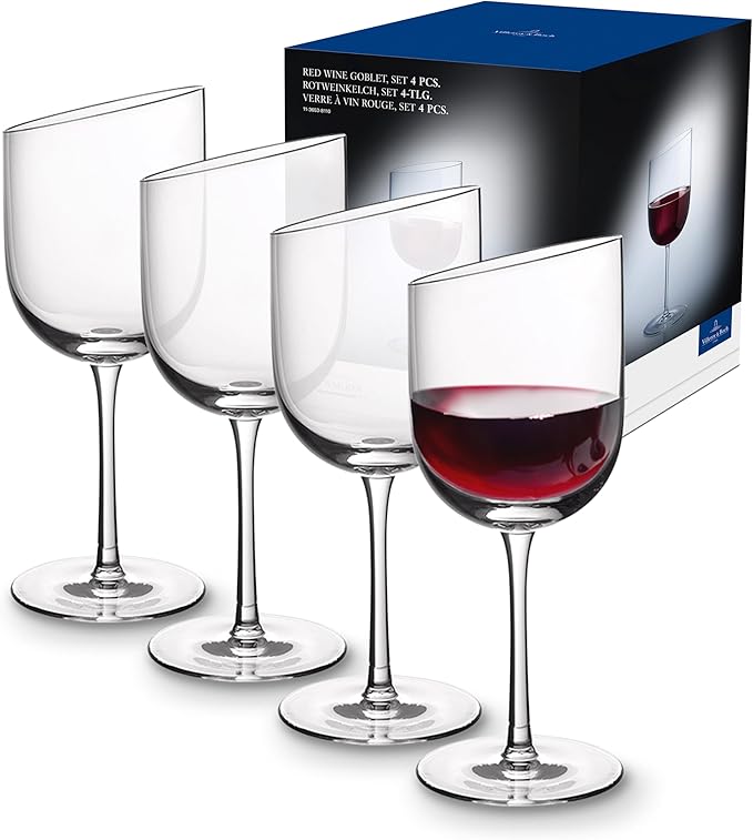 Villeroy & Boch New Moon Set, Elegant, Modern Sloping Champagne, Crystal Glass, Transparent, Dishwasher Safe