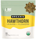 J MAC BOTANICALS Organic Hawthorn Leaf and Flower (16 oz) Dried Hawthorne leaves