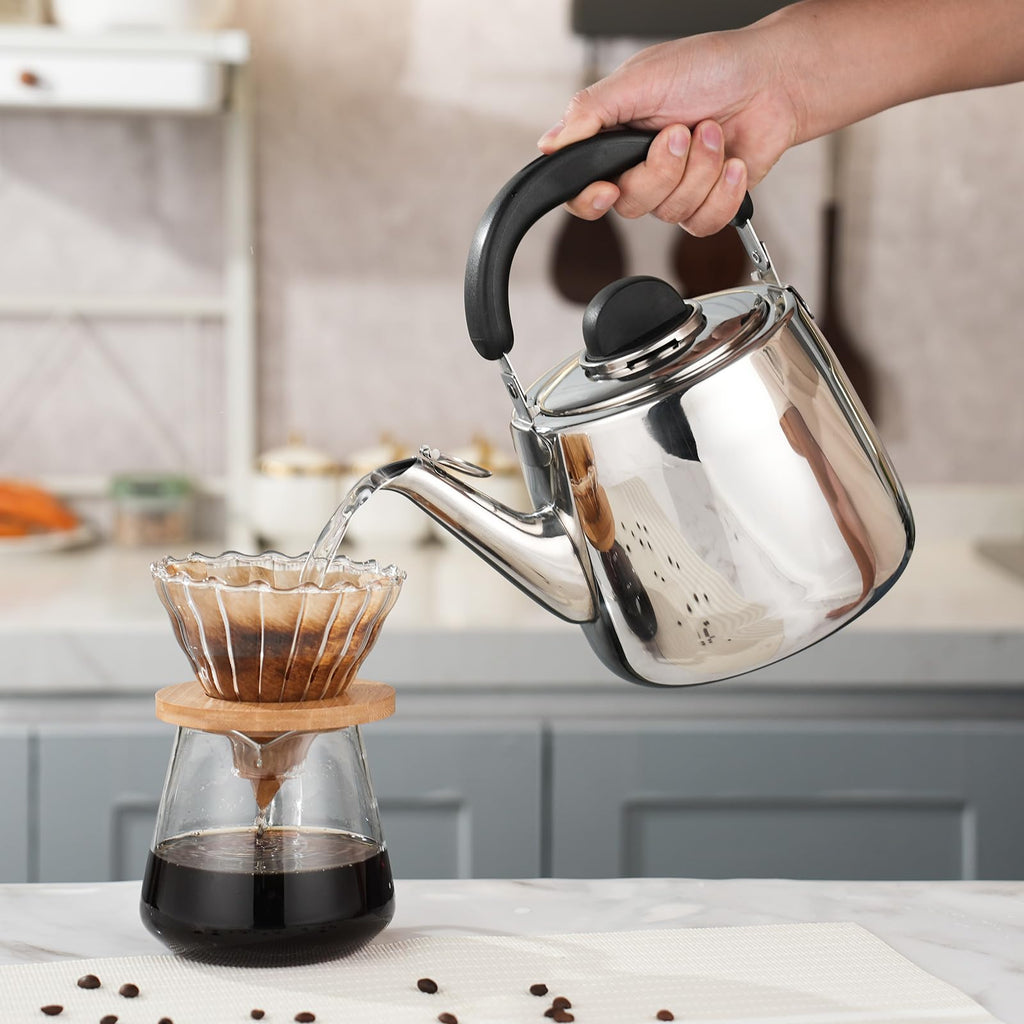MAXCOOK 2.1 QT Stainless Steel Whistling Tea kettle for Stove Top