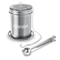 HOUSE AGAIN Tea Infuser (2 Pack, Large + Small), Extra Fine Mesh Tea Strainers for Loose Tea, 18/8 Stainless Steel Tea Strainer with Extended Chain Hook, Tea Steeper