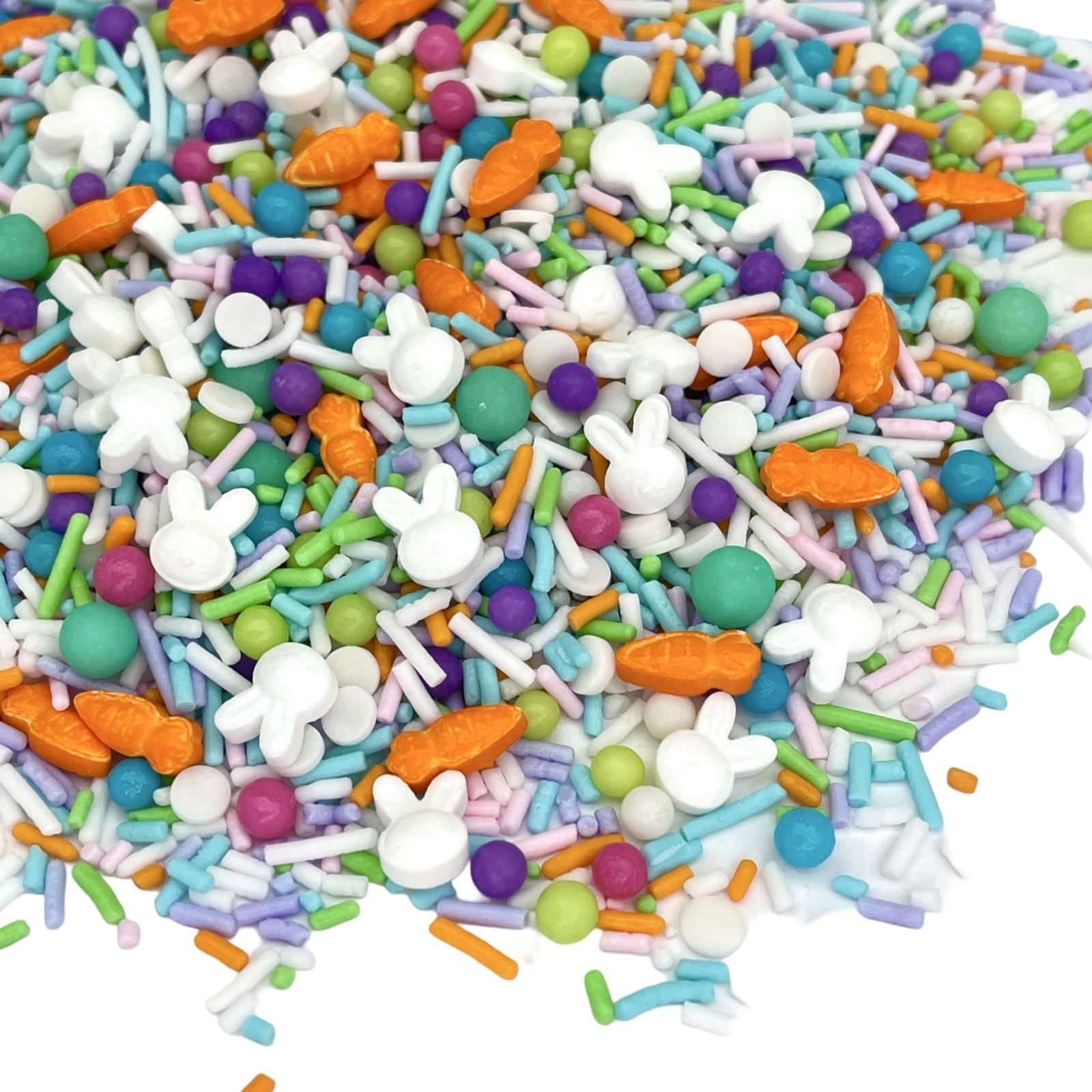 Manvscakes Sprinkles- Edible Cake and Cupcake Sprinkles with Assorted Shapes and Sizes for Parties, Metallic Sprinkle Mix for Cookies, Ice Cream, Cake and Cupcake Decorating, 4 oz (Pastel Easter)