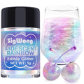 Iridescent Rainbow Edible Glitter - 5g Food Grade Cake Decorating Shimmering Glitter, Edible Sprinkle Luster Dust for Drinks, Chocolates, Fondant, Strawberries, Cupcakes, Candy, Cookie - Vegan