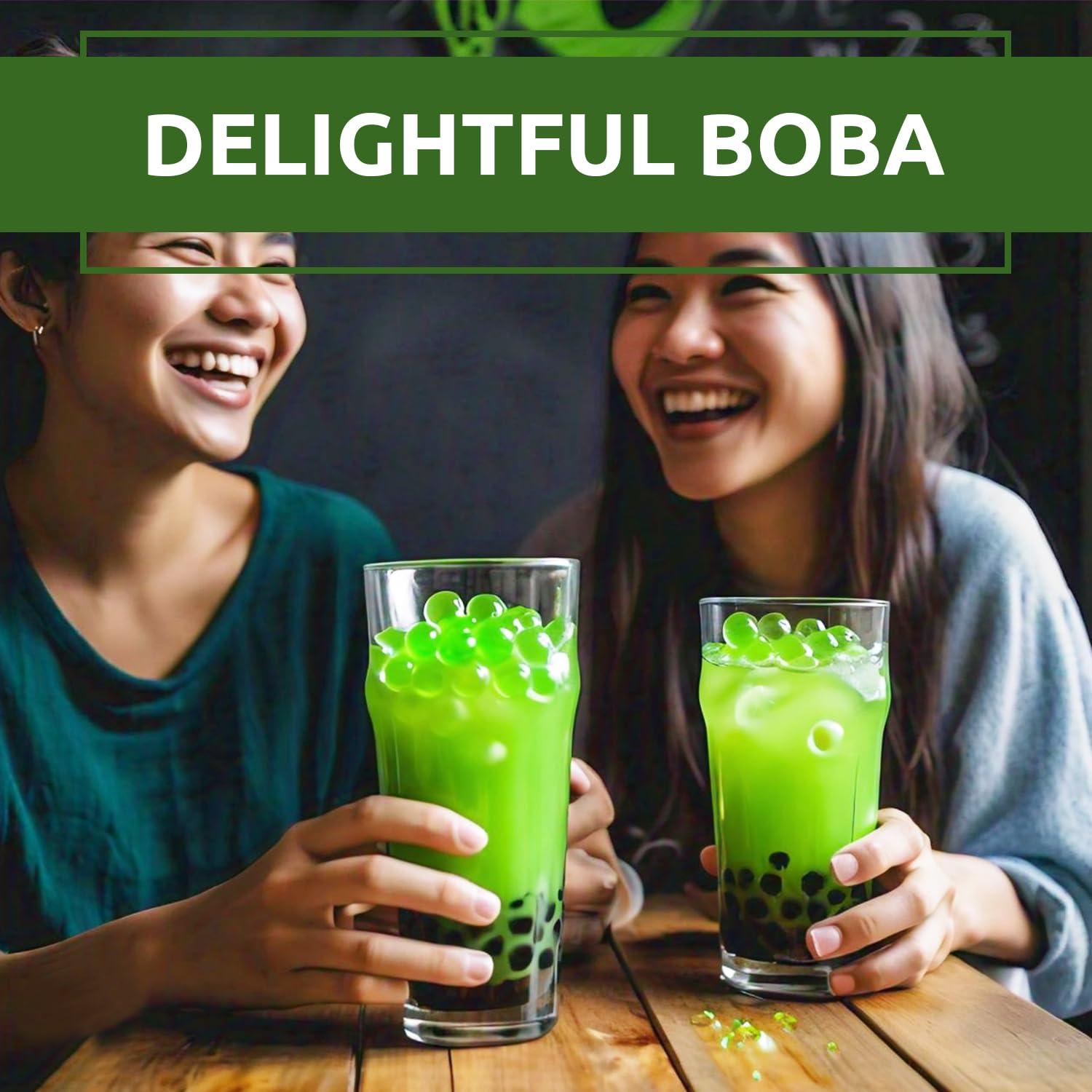 Fanale Green Apple Popping Boba Pearls for Bubble Tea and Drinks, 7 Pounds