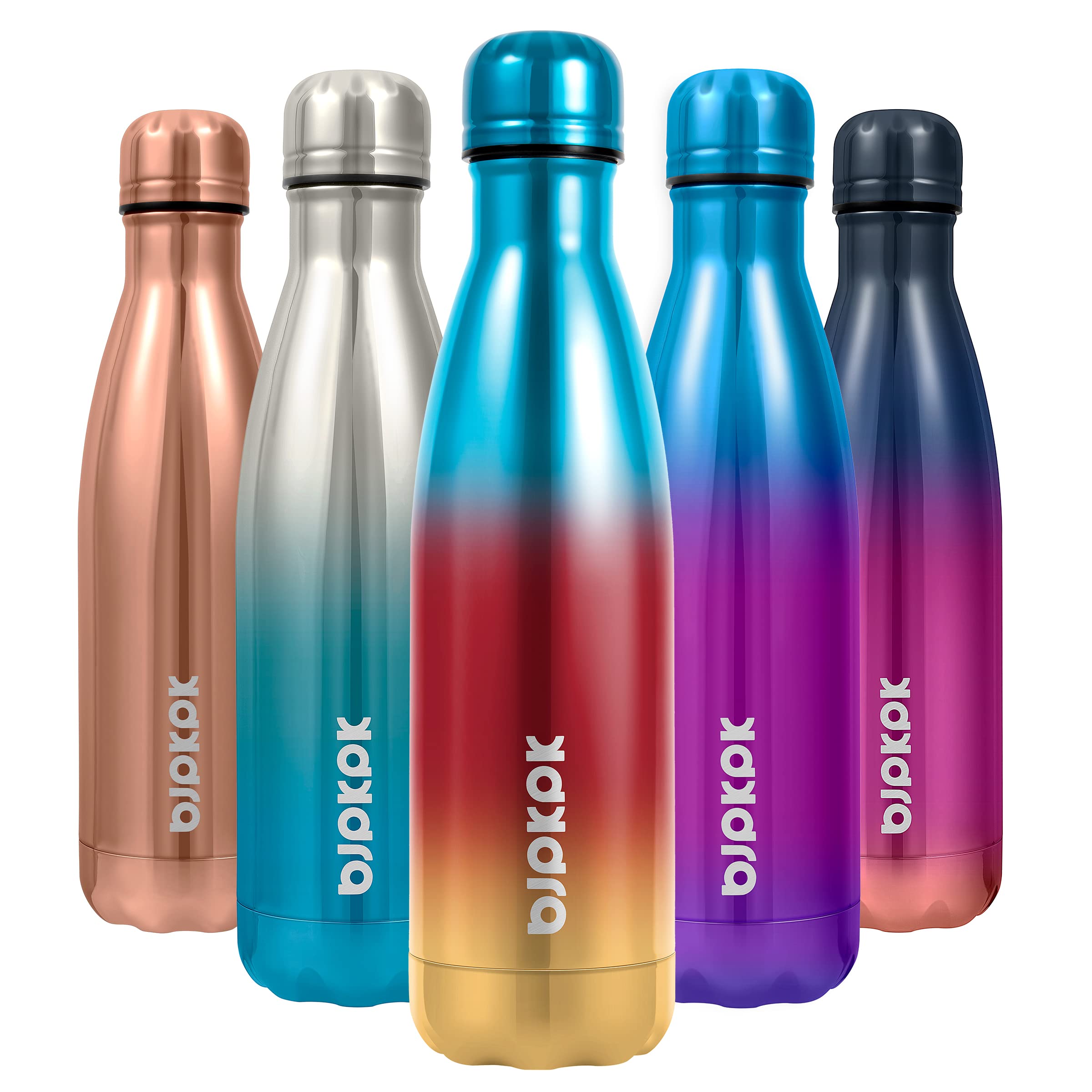 BJPKPK 17 oz Insulated Water Bottle, Stainless Steel Flask, Leak Proof